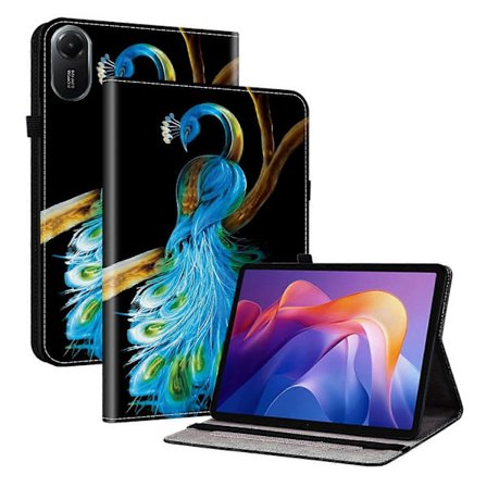 Läderfodral för Xiaomi Redmi Pad 2 Mönstertryckt Ställ Tablet Skydd med Kortfack