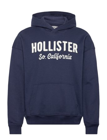 Hollister Logo Hw Terry Popover - Navy - XXL