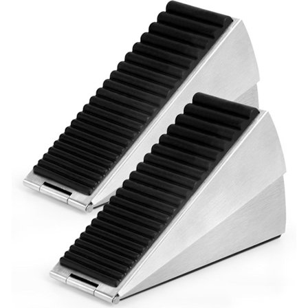 Kraftig dørstopper, 2-pak justerbar fjeder stor dørstopper, 7,6 cm høj dørkile stopper til bunden af dør, dørstopper passer til alle