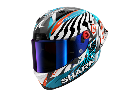 Shark Aeron-GP Fim Racing #2 Speed-Fancy Full Face Helmet White/Blue XL