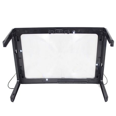 Förstoringsglas med ljus, uppladdningsbar LED-sidförstorare 4X