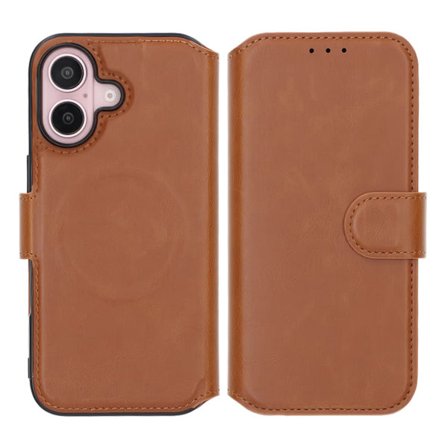 iPhone 16 Plånboksfodral Rvelon - Brun