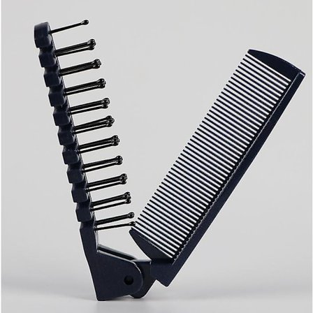 2-pack hopfällbar hårborste och kam, resehårborste i plast