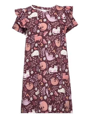 Top Long Frill Ss Aop Cats Dresses & Skirts Dresses Casual Dresses Short-sleeved Casual Dresses Lilla Lindex