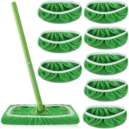 Lollanda Ersättningstyg för Swiffer Mopp 8-pack – Återanvändbara Moppdukar för Våt- och Torrengöring