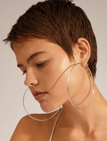 Pilgrim April Mega Hoop Earrings Silver-Plated - Silver - ONE SIZE