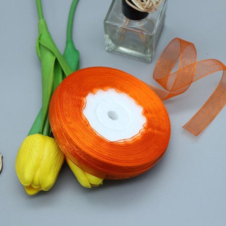 Solid Organza Band 1 Rulle 50 Yards Hantverk Båge Fest Dekoration Förpackning Band (orange, 1/2"(12mm))