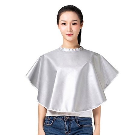 Kort makeup kappe letvægts kam ud skæg barber bib frisør tørklæde sølv