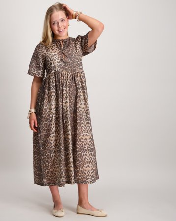 Sofie Schnoor ELAYNASY DRESS Brun Kjoler Pige - Kids Brand Store