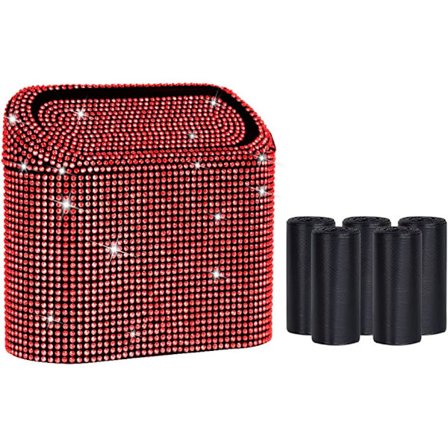 Bilsopkorg med lock, Mini-fordons soptunna Bil soptunna Soporganisatör, Bil soptunna Behållare