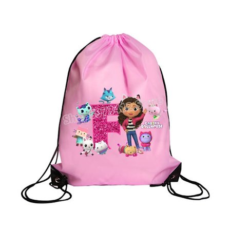 Gabby Dollhouse Girl Dragsko Sport Vattentät Ryggsäck Bunt Ficka Terylene Basketväska Tecknad Anime Födelsedagspresent