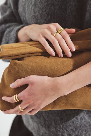 NA-KD Lot de 6 bagues plaquées or à motifs mixtes - Bijoux en plaqué or - Or - M