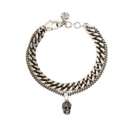 Alexander McQueen Bracelet , Grijs , Dames , Maat: ONE Size Armbanden
