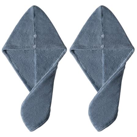 Hårhandduk för kvinnor, 2-pack, absorberande, snabb torkning