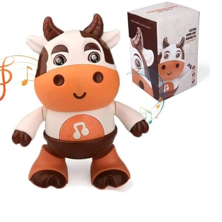 Baby ku musikal leker baby førskole pedagogisk læring leke med led lys & musikk