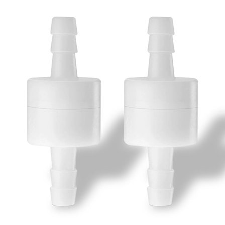 Kontraventil 6 mm, 2-pak Inline Engangs Plastventil til Vand Brændstof Gas Væske Luft, Forhindrer Tilbageløb af Væske og Luft