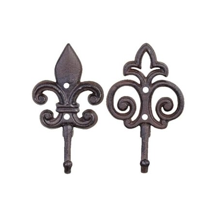 Set med 2 krokar - L 5,3 cm x l 11,4 cm x H 20,5 cm - Olika former