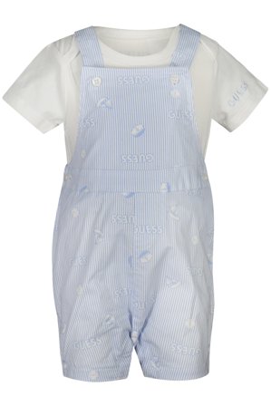 Guess Jeans Body Maniche Corte Bambino Azzurro