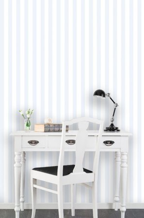 Duro Tapet, Blockrand 234-16 Enfärgad & Randig, L, Blå, Färg & tapeter