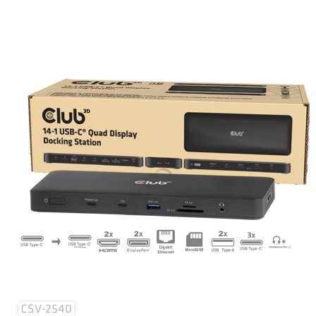 Club 3D 14-1 Usb-C Quad Display