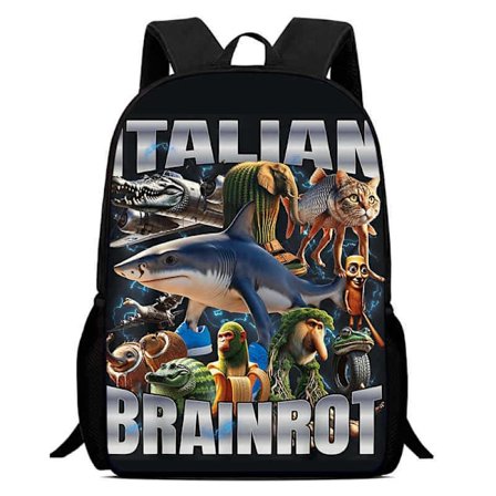 Ny Tryckt Brainrot Opiskelijareppu Sarjakuva Shan Hai Jing Puukko Mies Reppu Kevyt Luokka 123 sixtee{FY}