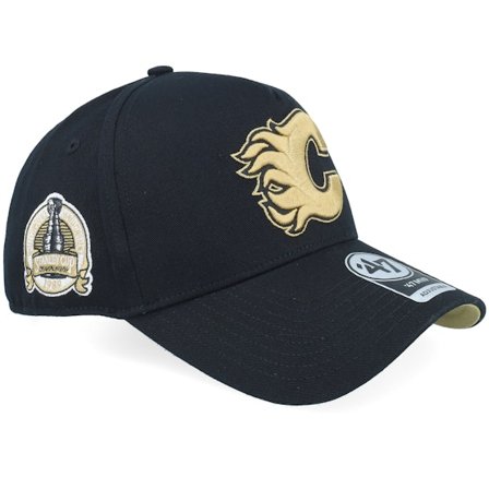 47 Brand - NHL Zwart adjustable Cap - Calgary Flames NHL Shot Tt 47 Mvp Dt Black A-Frame Adjustable @ Hatstore
