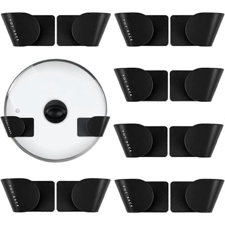 6-pack Justerbara Lockhållare för Skåpluckor, Justerbar Lockorganisatör för Kastruller