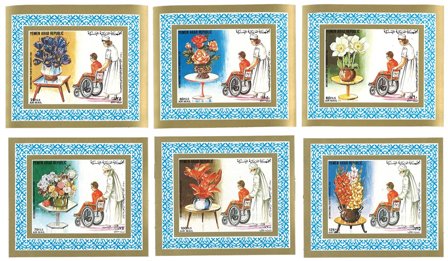 Yemen 1982 - MICHEL 1711-1716 - 6 utakkede miniark - Postfrisk