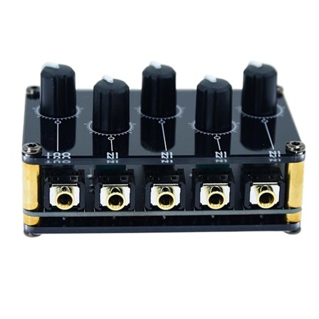 Mini 4-kanals 3,5 mm lydmikser Pro Live Studio-konsoll for opptak