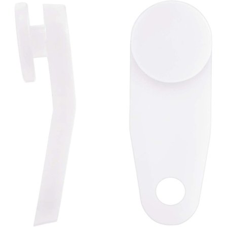 Gardinskena Haken Vit Gardin Haken Slider för Fönster och Dusch Gardiner, 30 Stycken