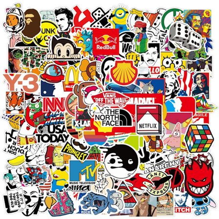 Kul Klistremerkepakke Tilfeldig Klistremerke 106 stk for bærbar PC skateboardhjelm tenåringer bombeklistremerker_xx