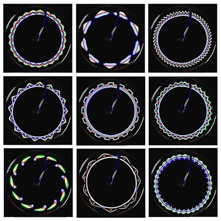 22 LED:n 15 Kuvioisen Pyörän Vanteiden Puolavalo Vedenkestävä