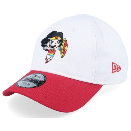 New Era - White adjustable Czapka Z Daszkiem - Kids Hero Wonder Woman 9FORTY White/Scarlet Adjustable @ Hatstore