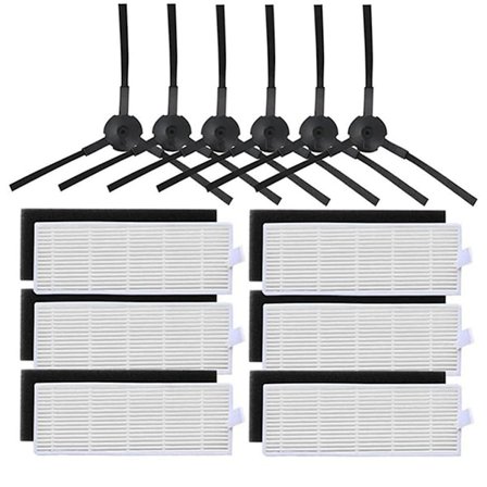 Ersättningssida borste Hepa-filter Passar för Ilife A8 A40 A6 A4 A4s (FMY)