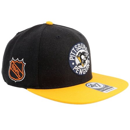 47 Brand - NHL Svart snapback Caps - Hatstore Exclusive x Pittsburgh Penguins Sure Shot Two Tone Captain BLack/Yellow Snapback @ Hatstore