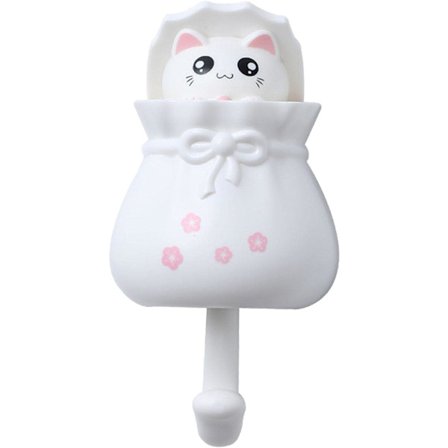 Krokar Krok Väggmonterad Badrum Handduk Badhanddukar Nycklar, Vit