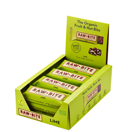 Rawbite 12 x Frukt & Nøttbar 50 g