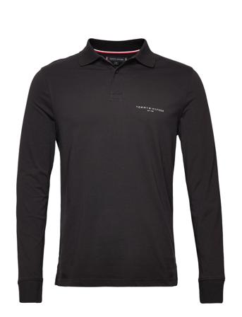 Clean Jersey Regular Ls Polo Polos Long-sleeved Sort Tommy Hilfiger
