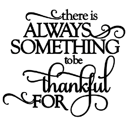 Väggord - There is always something to be thankful for STOR