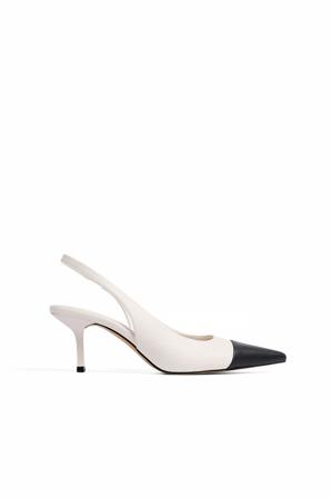 NA-KD Contrast Toe Pumps - Högklackade skor - OffVit - EU 41