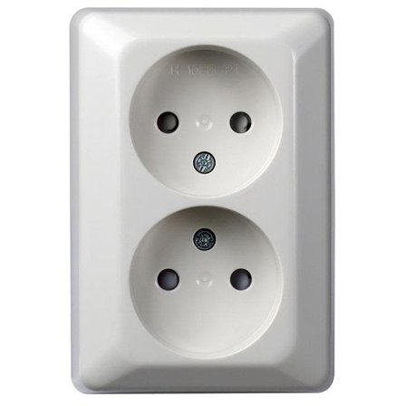 Elko EKO05514 Stikkontakt ujordet, 2-veis, Strømbrytere & vegguttak