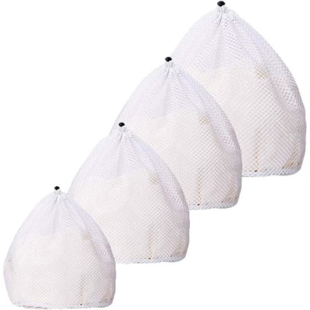 Vasketøjsposer til vaskemaskine med snøre, 4 størrelser mesh-vasketøjsposer, genanvendelig meshpose