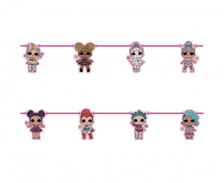 Banderoll LOL Surprise, formklippt