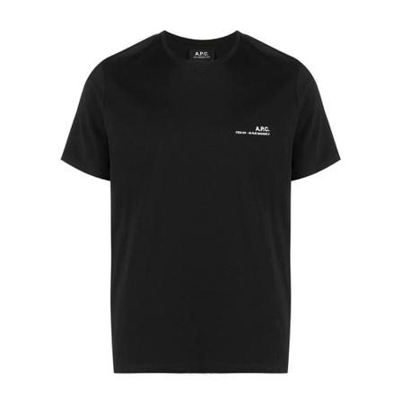 A.p.c. chest logo T-shirt svart, Herr, Herr, Storlek: S
