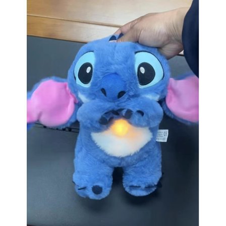 Lämmitävä Stitch-pehmolelu, ahdistusta lievittävä Stitch, rytminen hengitysliike lapsille ja aikuisille nukkumaanmenoa varten