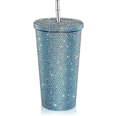 Kimaltava Timantti Tumbler Glitter Vesipullo Kannella -