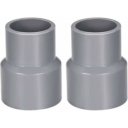 40mm X 32mm PVC Rørreduksjonskobling Hub DWV Grå 2stk