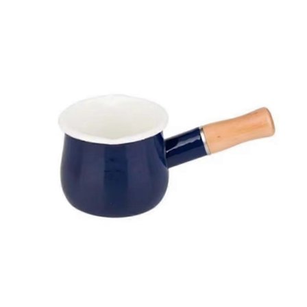 Non-Stick Melkegryte, Te Kaffe Egg Kokegryte, Emalje Trehåndtak Babymat Tilskuddsgryte, Lett Rengjørbar Emalje Kasserolle