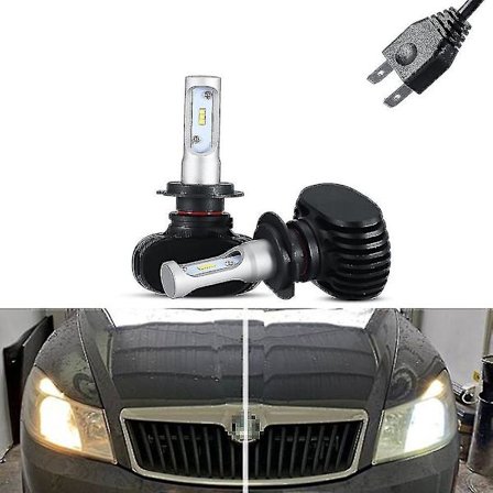 Tib 2x Til Skoda Octavia 2 1z Fl Combi (2012) Canbus 6000k Hvid 8000lm H7 Led Lys Led Spids Forlygte
