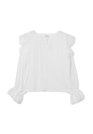Wera Blus med volang LADY Blusar Vit 36